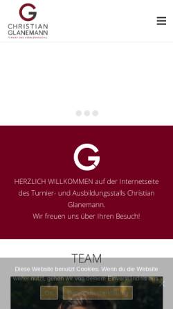 Vorschau der mobilen Webseite sportpferde-glanemann.de, Sportpferde Glanemann