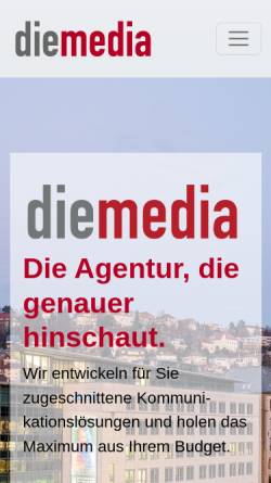Vorschau der mobilen Webseite www.die-media.de, Die Media GmbH