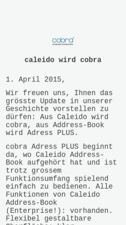 Vorschau der mobilen Webseite www.caleido.com, Caleido Address-Book