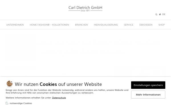 Vorschau von www.carldietrich.de, Carl Dietrich GmbH - Tischdekoration