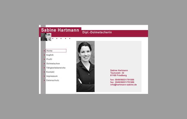Vorschau von www.hartmann-sabine.de, Sabine Hartmann