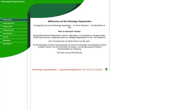 Vorschau von www.reitanlage-stapelskotten.de, Reitanlage Stapelskotten