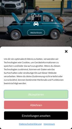 Vorschau der mobilen Webseite www.500er-fiat.de, 500er-Fiat.de