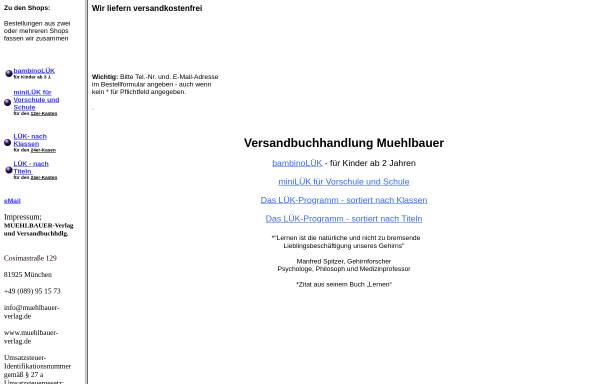 Vorschau von www.muehlbauer-verlag.de, Muehlbauer-Verlag + Versandbuchhandlung