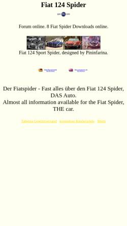 Vorschau der mobilen Webseite www.spiderplace.de, Fiat 124 Spider