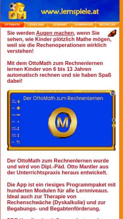 Vorschau der mobilen Webseite lernspiele.at, Otto's Lernspiele-Lexikon