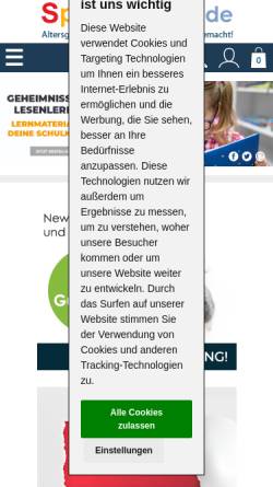 Vorschau der mobilen Webseite www.spielundlern.de, Spiel+lern Fachversand, Alexandra Glawleschkoff