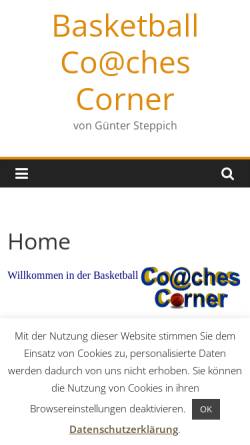 Vorschau der mobilen Webseite www.bbcoach.de, Coaches Corner