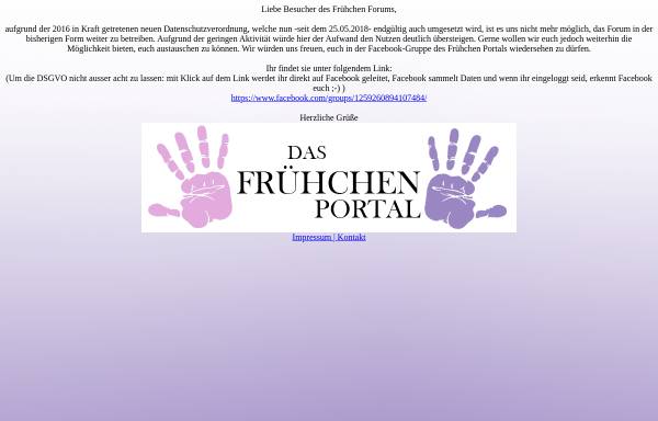 Vorschau von www.fruehchenforum-online.de, Frühchenforum Online