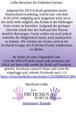 Vorschau der mobilen Webseite www.fruehchenforum-online.de, Frühchenforum Online