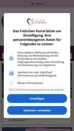 Vorschau der mobilen Webseite www.fruehchen-portal.de, Frühchen-Portal