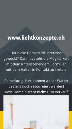 Vorschau der mobilen Webseite www.lichtkonzepte.ch, Brunner Lichtprodukte AG