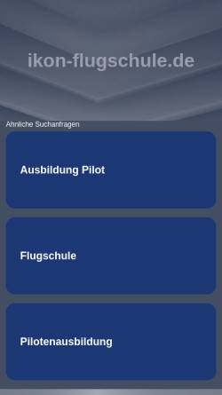 Vorschau der mobilen Webseite www.ikon-flugschule.de, IKON GmbH