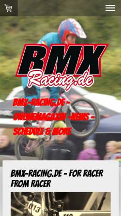 Vorschau der mobilen Webseite www.bmx-racing.de, BMX Racing, Jan Gorbach