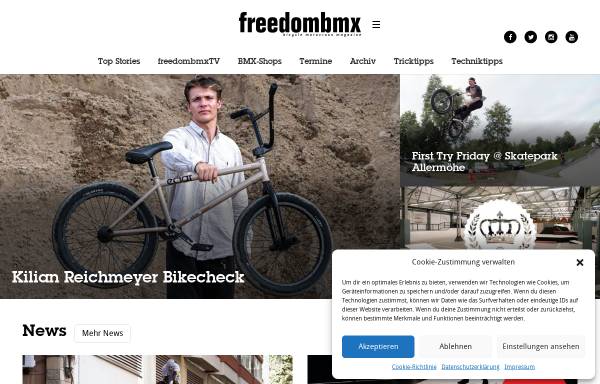 Vorschau von freedombmx.de, Freedom BMX