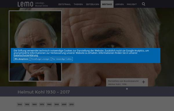 Vorschau von www.hdg.de, Helmut Kohl - Deutsches Historisches Museum