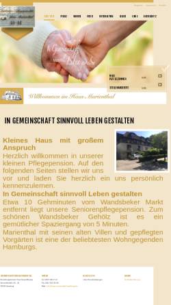 Vorschau der mobilen Webseite www.haus-marienthal-hamburg-neu.de, Haus Marienthal