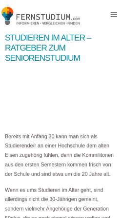 Vorschau der mobilen Webseite www.seniorenbildung-hamburg.de, Seniorenbildung Hamburg e. V.