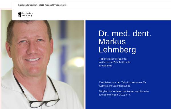 Vorschau von www.zahnarzt-lehmberg.de, Dr. Markus Lehmberg