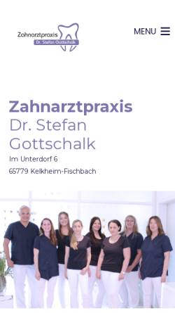 Vorschau der mobilen Webseite www.zahnarzt-kelkheim.de, Dr. med. dent. Stefan Gottschalk