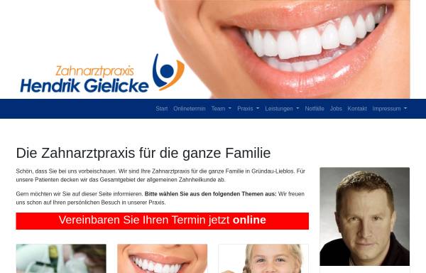 Vorschau von www.zahnarzt-gruendau.de, Zahnarztpraxis Hendrik Gielicke
