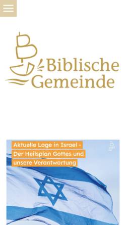 Vorschau der mobilen Webseite www.biblische-gemeinde.de, Biblische Gemeinde