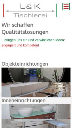 Vorschau der mobilen Webseite www.lk-innenausbau.de, L & K Innenausbau GmbH