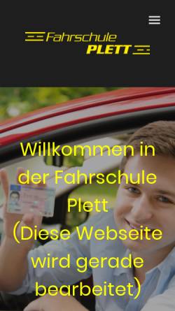 Vorschau der mobilen Webseite fahrschule-plett.de, Fahrschule Plett