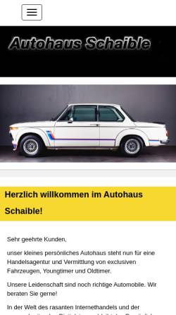 Vorschau der mobilen Webseite www.opel-schaible.de, Opelvertragshändler Erwin Schaible GmbH