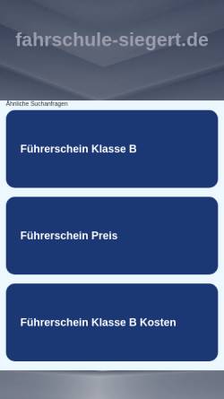 Vorschau der mobilen Webseite www.fahrschule-siegert.de, Fahrschule Siegert