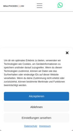 Vorschau der mobilen Webseite www.brautmoden-jahn.de, Brautmoden Jahn