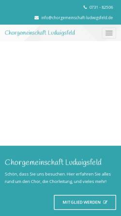 Vorschau der mobilen Webseite www.chor.ludwigsf.telebus.de, Chorgemeinschaft Ludwigsfeld e.V.
