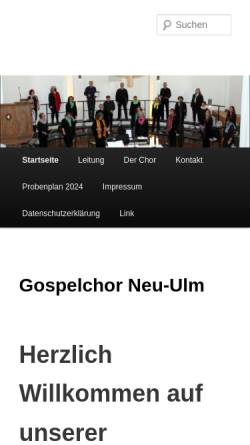Vorschau der mobilen Webseite gospelchor-neu-ulm.de, Gospelchor Neu-Ulm