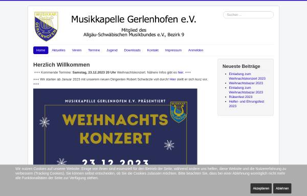 Vorschau von www.mkgerlenhofen.de, Musikkapelle Gerlenhofen e. V.