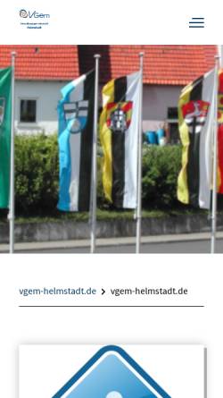 Vorschau der mobilen Webseite www.vgem-helmstadt.de, VGem Helmstadt