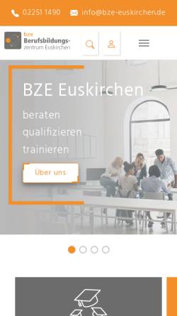 Vorschau der mobilen Webseite www.bze-euskirchen.de, Berufsbildungszentrum Euskirchen