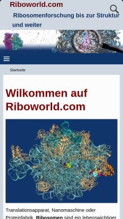 Vorschau der mobilen Webseite www.riboworld.com, Ribosomenstruktur