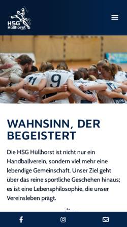 Vorschau der mobilen Webseite www.hsg-huellhorst.de, Handball-Spielgemeinschaft Hüllhorst