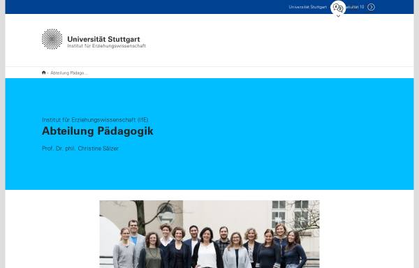 Vorschau von www.uni-stuttgart.de, Abteilung für Pädagogik an der Universität Stuttgart