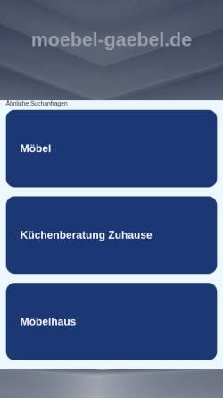 Vorschau der mobilen Webseite www.moebel-gaebel.de, Möbel-Einrichtungshaus Konrad Gäbel