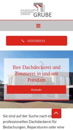 Vorschau der mobilen Webseite www.dachdecker-grube.de, Dachdecker Grube