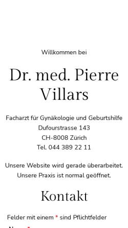 Vorschau der mobilen Webseite www.villarsgyn.ch, Dr. Med. Pierre Villars