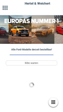 Vorschau der mobilen Webseite www.hertel-weichert.de, Autohaus Hertel & Weichert