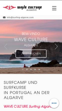 Vorschau der mobilen Webseite www.surfing-algarve.com, Surfing Algarve