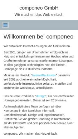 Vorschau der mobilen Webseite www.componeo.de, Componeo GmbH
