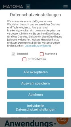 Vorschau der mobilen Webseite www.matoma.de, Matoma Internet Consulting GmbH