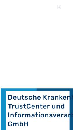 Vorschau der mobilen Webseite www.dktig.de, Deutsche Krankenhaus TrustCenter und Informationsverarbeitung GmbH