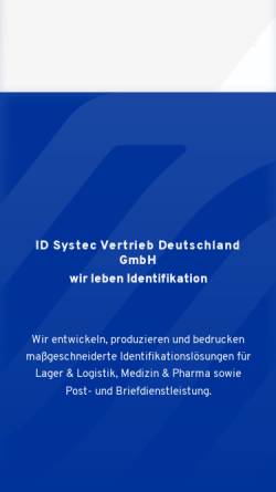 Vorschau der mobilen Webseite www.id-label.de, ID-Form GmbH