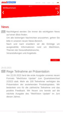 Vorschau der mobilen Webseite www.medvision.de, MedVision AG