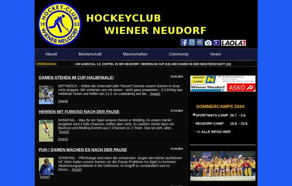 Vorschau von www.hockeyneudorf.at, HC Wiener Neudorf